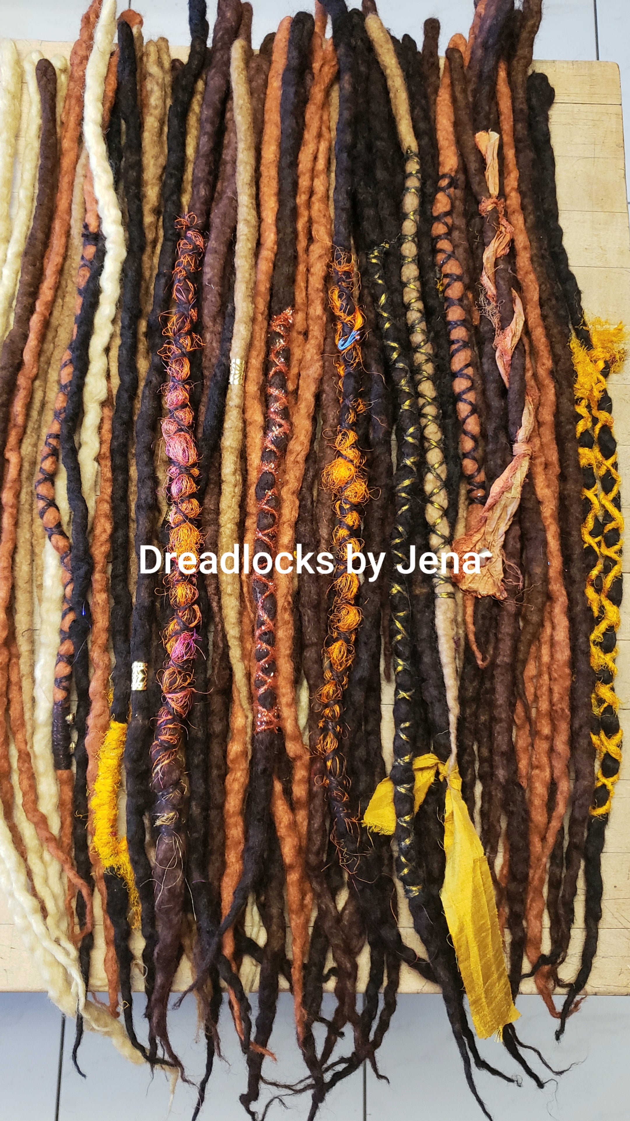 Single Ended Dreadlock set of 40 Wool Dread set
