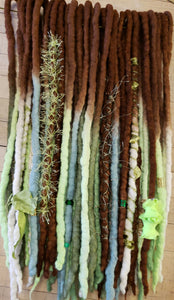 Wool Dreadlock set  Double Ended Dreadlock Extensions Ready to Ship